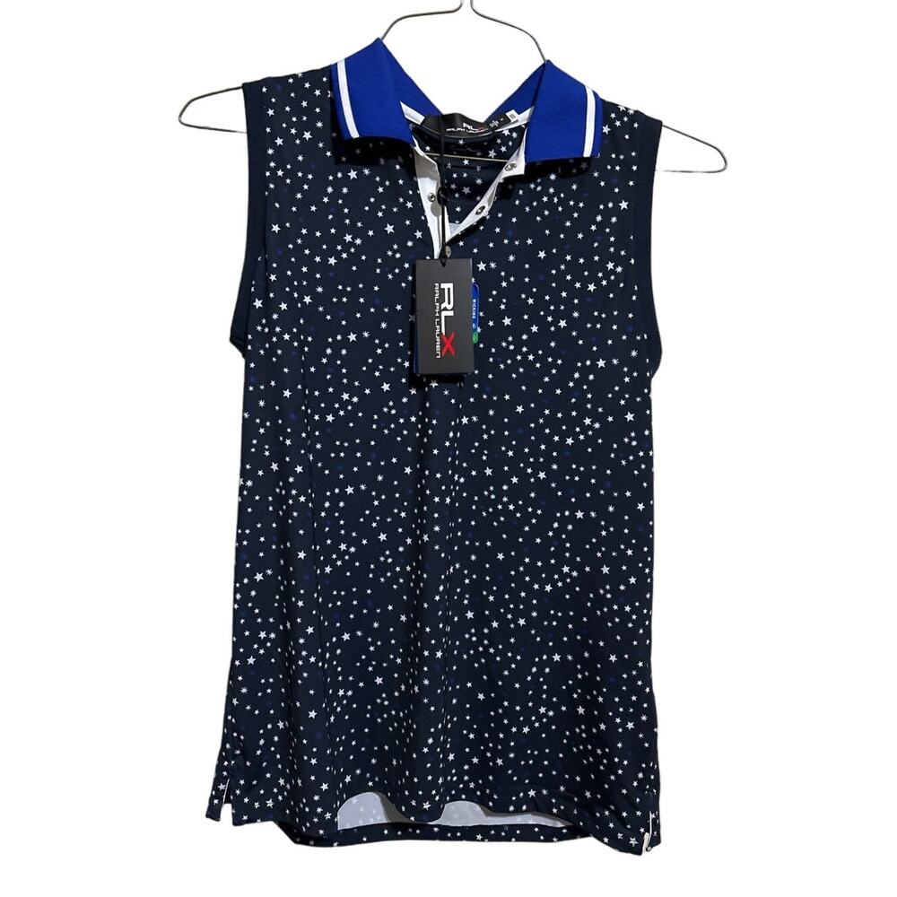 NWT RLX Polo Golf Stars Sleeveless Polo Top M